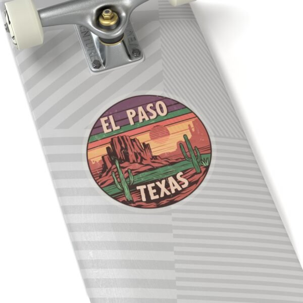 Desert Sunset Kiss-Cut Stickers | El Paso Texas, Cactus and Rocks, Southwestern Decor, Laptop Decals, Wanderlust Travel Accessories