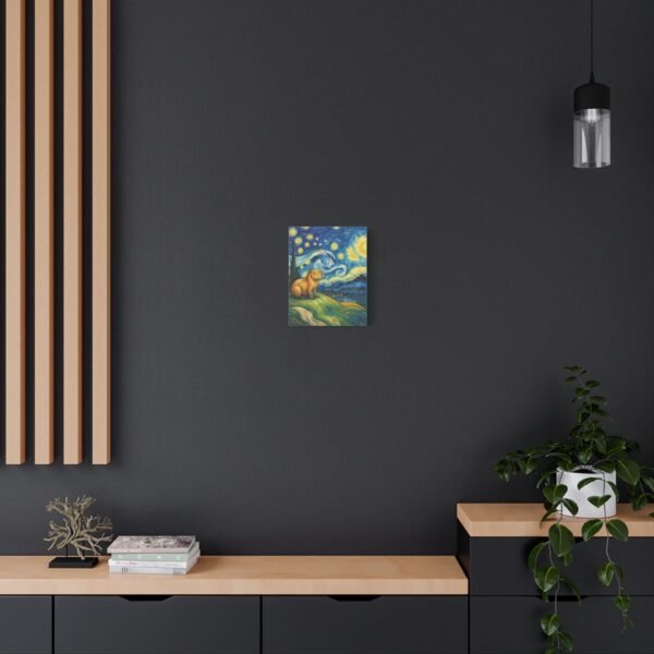 Canvas Print, Capybara Art - Tranquil Night Landscape Wall Decor, Whimsical Animal Illustration, Capybara Nation Collection, Nature Lover