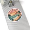 Zuma Beach California Retro Sunset Sticker - Vibrant Coastal Design for Beach Lovers & Surfers