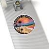 Sitges Spain Sticker - Retro Sunset Beach Vinyl Decal with Palm Trees and Mediterranean Coastline Travel Art Souvenir