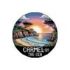 864532195382079758_1200.jpeg Carmel-by-the-Sea Sticker - Pixel Art Sunset Beach Cliffside Scene with Ocean Waves - Retro California Travel Souvenir Vinyl Decal