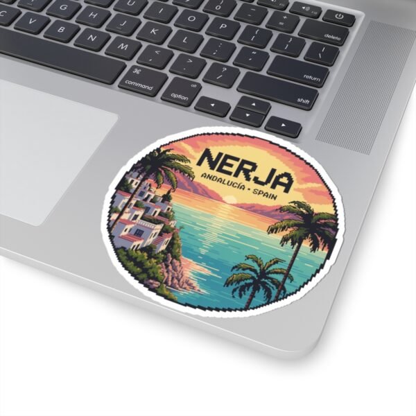 8681697364875102248_1200.jpeg Nerja Spain Pixel Art Sticker - Retro Sunset Coastal 8-Bit Design | Andalucía Vinyl Decal | Mediterranean Vintage Travel Art