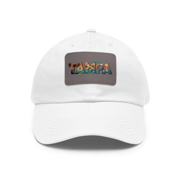 Tampa Florida Hat - PU Leather Patch Retro Coastal Baseball Cap, Florida Travel Souvenir