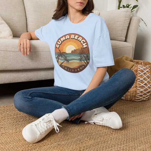 Zuma Beach California Retro Sunset T-Shirt - Vintage Malibu Coastline Tee, 70s Beach Vibes Aesthetic Shirt, Soft Unisex Graphic Tee