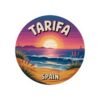 Tarifa Spain Sticker - Retro Sunset Coastal Beach Scene, Travel Souvenir Vinyl Decal for Laptop, Water Bottle, Car