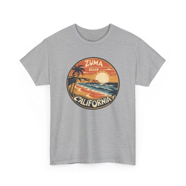 Zuma Beach California Tee - Retro Sunset Vibes | Unisex Softstyle T-Shirt, Surf Graphic Shirt, Coastal California Shirt, 80s Aesthetic Top