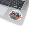 Wichita, KS City Drawing Stickers - Kiss-Cut Sticky Decals, Labels for Laptop, Water Bottle, Planner, Scrapbook, Travel Journal