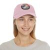 Sausalito California Hat - Leather Patch Cap with Heron & Coastal Sunset, Retro Bay Area Souvenir, Unique Travel Gift Dad Hat