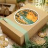 Stickers, Vintage Ocean Art, California Sunset Design, Coastal Landscape Illustration, Surf & Sail Graphic