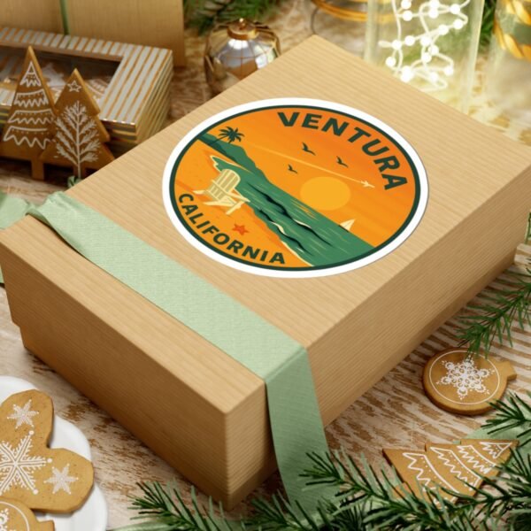 Vintage Ventura Sunset Stickers - California Coastal Aesthetic | Laptop, Water Bottle, Car Decor, Beach Lover Gifts