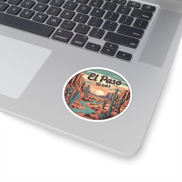 Southwest Sunset Kiss-Cut Stickers, El Paso Desert River Decal, Travel Gift, Souvenir, Laptop Decal, Journal Sticker, Water Bottle Decal