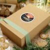 Carmel-by-the-Sea California Sticker - Retro Sunset Ocean View with Cypress Trees & Coastal Cottages - Vintage Travel Art