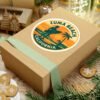 Zuma Beach, California - Vintage Sunset Emblem Sticker | Surf Design, Travel Souvenir, Coastal Vibes