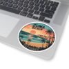 Zuma Beach California Sunset Sticker - Retro Coastal Vibes for Surf Lovers