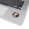 Carmel-by-the-Sea Sticker - Pixel Art Sunset Ocean Cliff Scene with Retro Gaming Style - California Coastal Travel Souvenir Decal