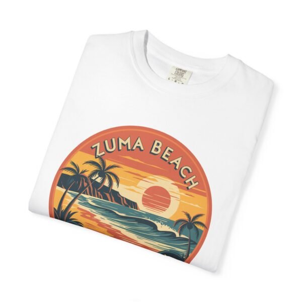 Zuma Beach California T-Shirt - Retro Sunset Graphic Tee, Coastal Surf Shirt, Vintage Beachwear Gift, Unisex Summer Shirt