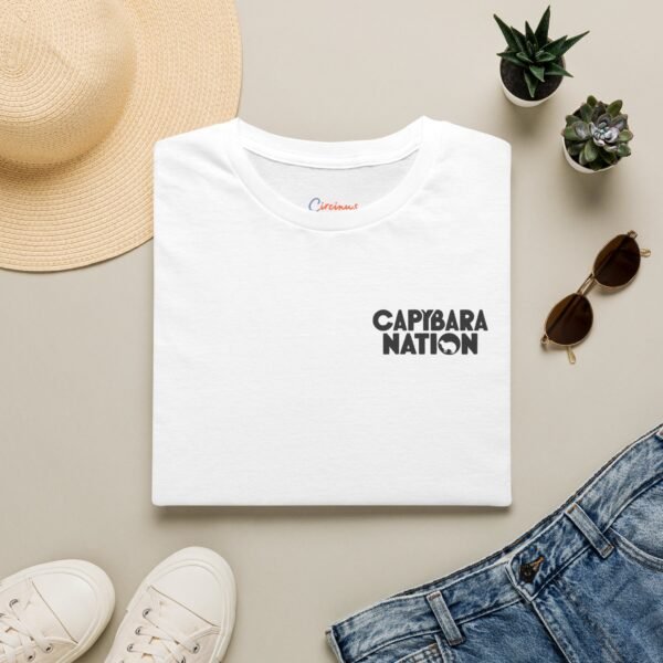 Capybara Vibes T-Shirt - Minimalist Capybara & Bird Design - Cute and Unique Gift for Animal Lovers, Unisex Tee, Capybara Nation