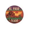 Desert Sunset Kiss-Cut Stickers | El Paso Texas, Cactus and Rocks, Southwestern Decor, Laptop Decals, Wanderlust Travel Accessories