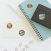 Zuma Beach California Sticker Pack - Set of 4 Retro Coastal Sunset Designs with Palm Trees and Ocean Vibes, Surf Travel Gift Idea