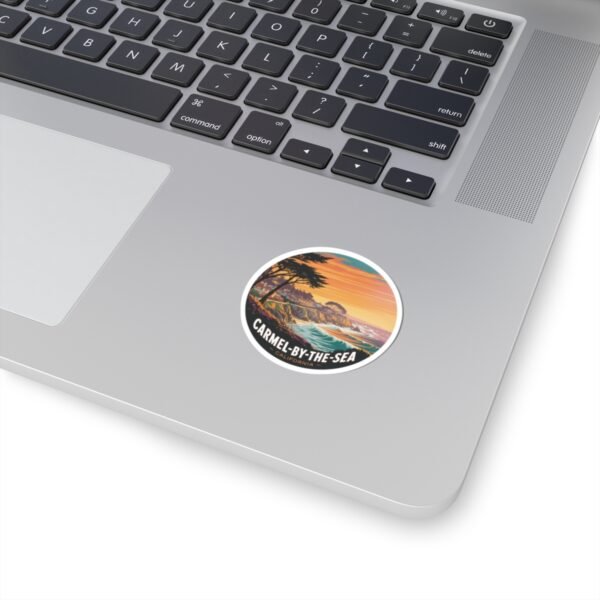 9420338905740293289_1200.jpeg Carmel-by-the-Sea California Sticker - Retro Coastal Sunset Cliffside Ocean Waves Design - Vintage Travel Souvenir Vinyl Decal