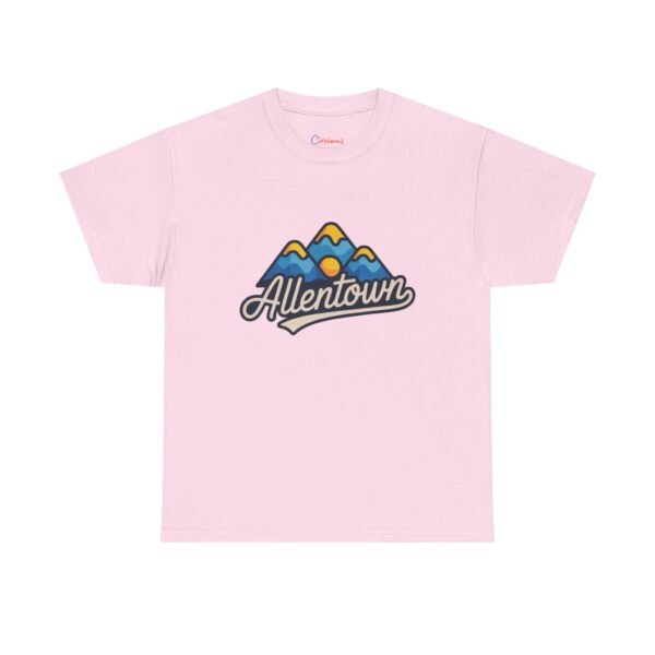 9448525982457543698_2048.jpeg Allentown Mountains T-Shirt - Retro Minimalist Design with Sunset & Peaks - Unisex Softstyle Tee, Pennsylvania Nature Lover Gift