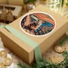 The Capy Scream Vinyl Sticker - Funny Capybara Art Inspired by The Scream | Round Waterproof Decal for Laptops, Journals & Gifts