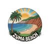 Zuma Beach Sticker - Retro Cartoon California Decal, Funny Travel Souvenir, Cool Beach Art, Malibu Summer Vibe Gift Idea