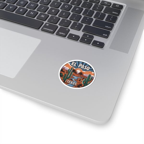 Desert Sunset Splendor Kiss-Cut Stickers, El Paso, Texas Decor, Cactus Sticker, Southwestern Gift, Scrapbooking Supplies, Laptop Decal
