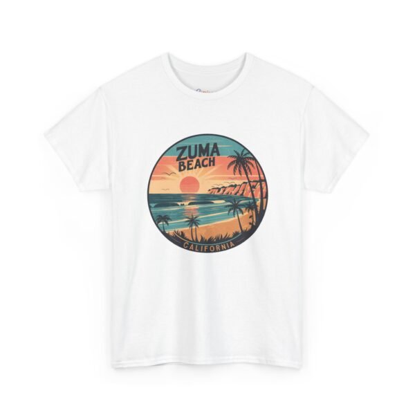Zuma Beach Retro California T-Shirt - Vintage Sunset Coastal Tee, Surf Style Graphic Shirt, Malibu Ocean Waves Apparel