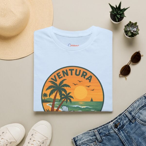 Ventura California Beach Sunset T-Shirt | Retro Coastal Graphic Tee for Women | Happy Summer Vibes Shirt | Vintage Beachwear Gift
