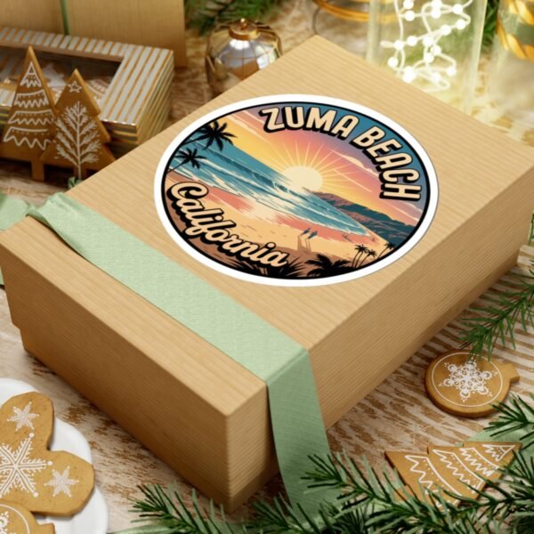 9701971427121532459_1200.jpeg Zuma Beach California Sticker - Retro Sunset Coastal Vibes | Beach Aesthetic Decal