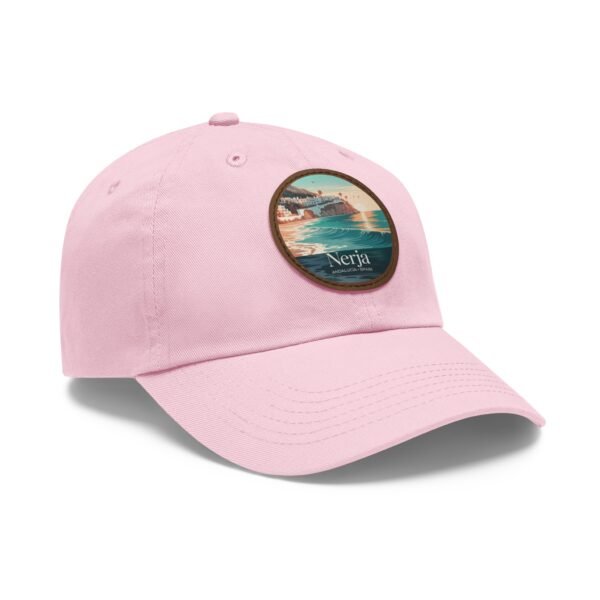 9728889893599600080_2048.jpeg Nerja Spain Hat - Coastal Sunset Leather Patch Cap | Andalucía Beachwear Gift for Travelers, Surfers & Dreamers