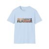 Alamosa Colorado T-Shirt - Retro Mountain & Desert Lettering Design, Great Sand Dunes Graphic Tee, Unisex Soft Cotton Shirt for Hikers