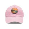 Ventura Hat - PU Leather Patch Retro Sunset Beach Baseball Cap, California Coastal Souvenir