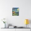 Canvas Print, Capybara Art - Tranquil Night Landscape Wall Decor, Whimsical Animal Illustration, Capybara Nation Collection, Nature Lover
