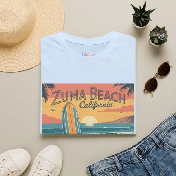 Zuma Beach California Retro Surf T-Shirt | Vintage Coastal Vibes | Unisex Softstyle Tee | Summer Gift for Dreamers & Travelers