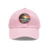 Carmel by the Sea Hat - Pixel Art Sunset Leather Patch Cap, California Coastal Retro Style, Unique Travel Souvenir Gift