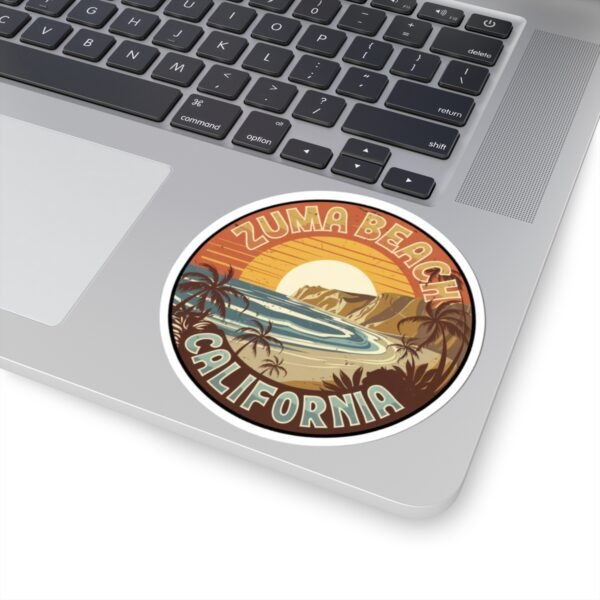 Zuma Beach Retro Sunset Sticker - California Vintage Surf Vibes Decal