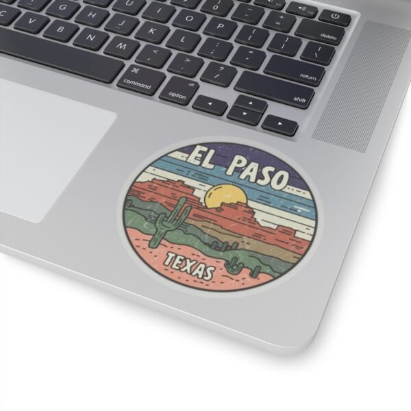 Desert Landscape Stickers, Southwest Cactus Decals, El Paso Texas Vinyl Stickers, Travel Adventure Souvenirs, USA State City Kiss-Cut Decor
