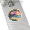 Kapaa Hawaii Pixel Art Sticker - Retro 8-Bit Beach Sunset with Nounou Mountain & Palm Trees - Vintage Gamer Travel Souvenir