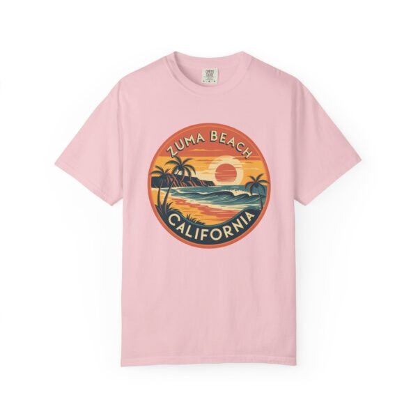 Zuma Beach California T-Shirt - Retro Sunset Graphic Tee, Coastal Surf Shirt, Vintage Beachwear Gift, Unisex Summer Shirt