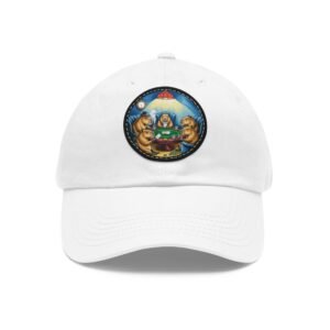Capybara Poker Hat - PU Leather Patch Funny Animal Baseball Cap, Art Parody Gift