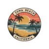 Zuma Beach Sunset Kiss-Cut Stickers | Tropical Vibe Decor | California Gift | Summer Party Essentials | Laptop & Water Bottle Stickers