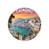 Cadaqués Spain Sticker - Mediterranean Sunset Coastal Art, Colorful Travel Souvenir, Spanish Seaside Village Scene, Summer Vibes